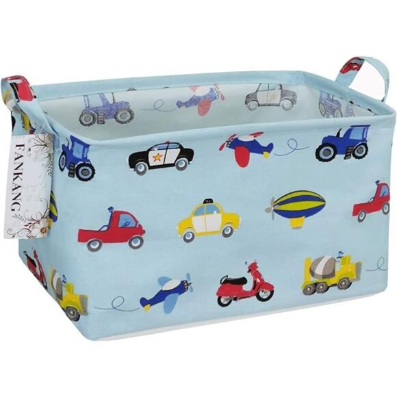 Storage Basket,Nursery Hamper Canvas Laundry Basket Foldable with Waterproof - Picture 1 of 7